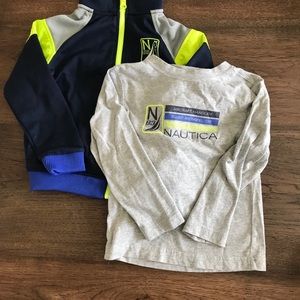 Nautica boys 4T zip jacket and matching shirt